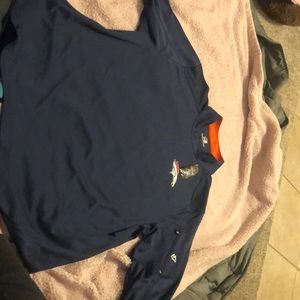 Mens XXL Denver Broncos half zip long sleeve pullover